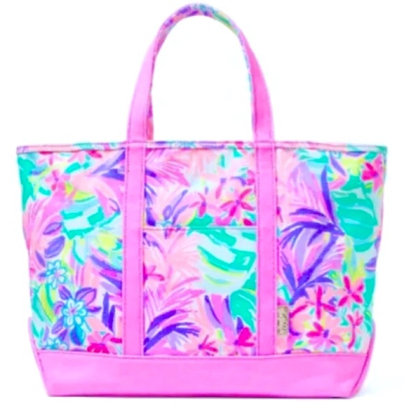 NWT LILLY PULITZER WINNI COVER-UP/ MERCATO TOTE/HAT SET IT WAS ALL A DREAM FIRM - Picture 5 of 10